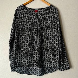 Merona:  Black N Off White Button Shirt XXL